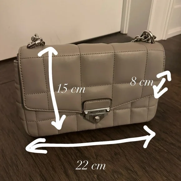 Michael Kors Gray Quilted Shoulder Bag - Picture 4 of 4